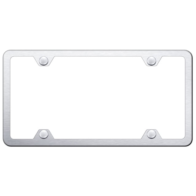 Plain Stainless Steel License Plate Frame (Brushed Chrome) - Walmart ...