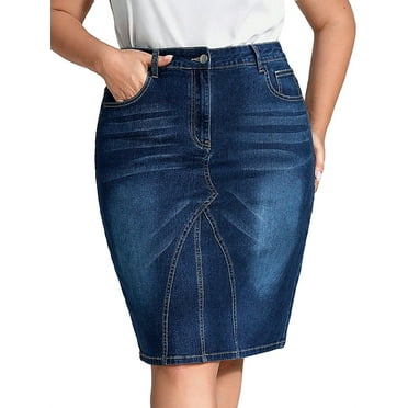 White Mark Women's Plus 'Tasmin' Flare Midi Skirts - Walmart.com