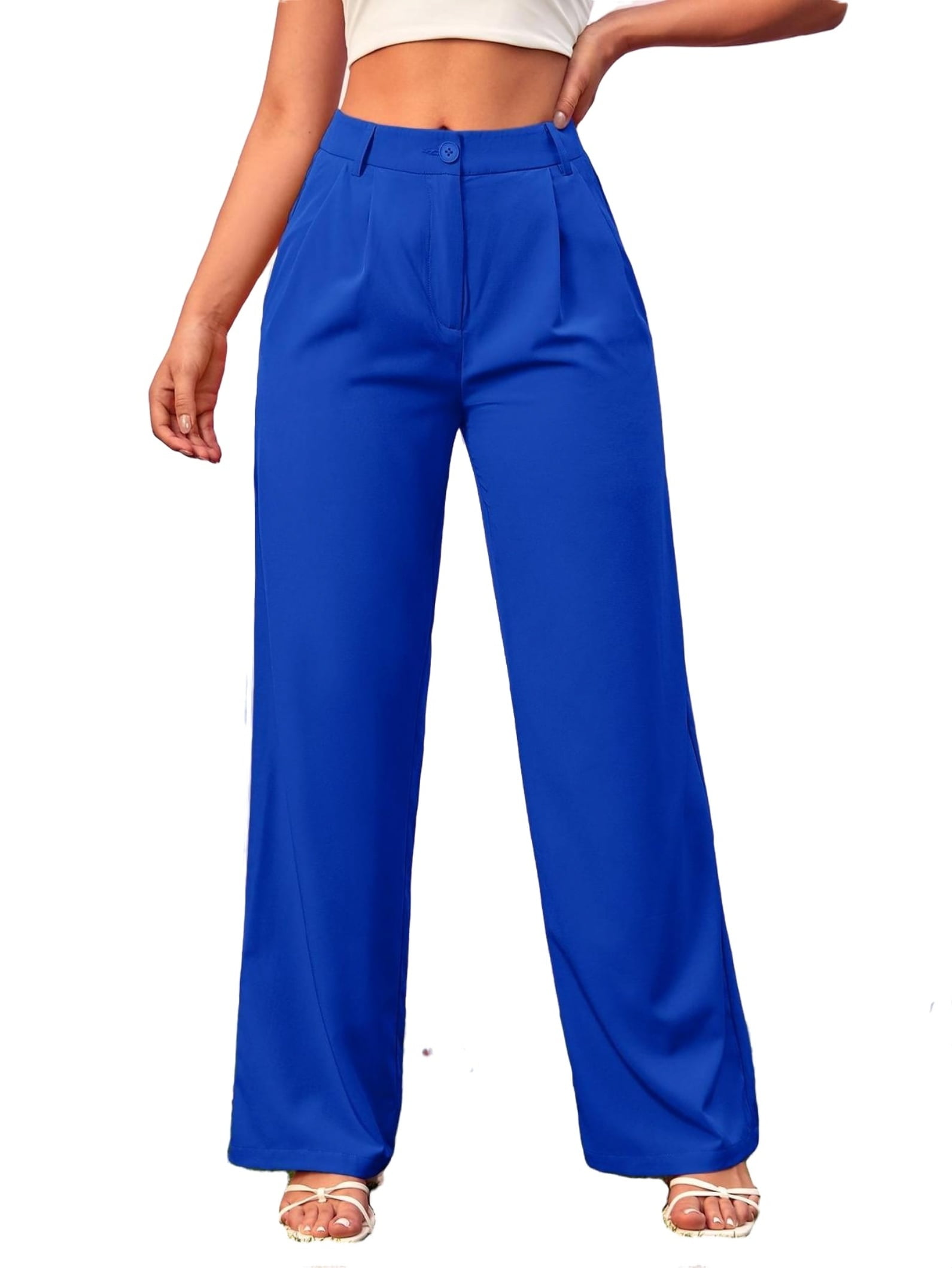 Royal blue pants womens clearance