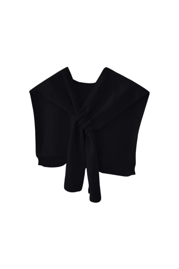 Plain Sweater Shawl Wraps for Women Sweater Knit Knotted Shawls Travel Casual Scarf Cape Shoulder Tops Fashion Wrap Black Free