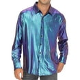 thumbnail image 1 of Plain Sweatshirts Men Color Clearance Hoodies for Men Casual Solid Satin Lapel Collar Button Cardigan Long Sleeve Tops Shirts, 1 of 2