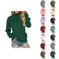 thumbnail image 1 of Plain Sweatshirts for Women 2025 Fall Winter Long Sleeve Crewneck Casual Basic Sweatshirt with Pockets Pullover Tops, 1 of 5