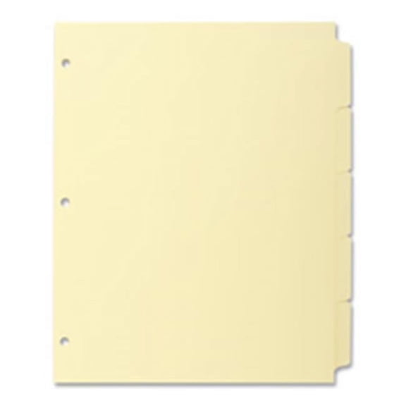 Plain Tab Indexes- 3HP- 8-Tab- 11in.x8-.50in.- Canary
