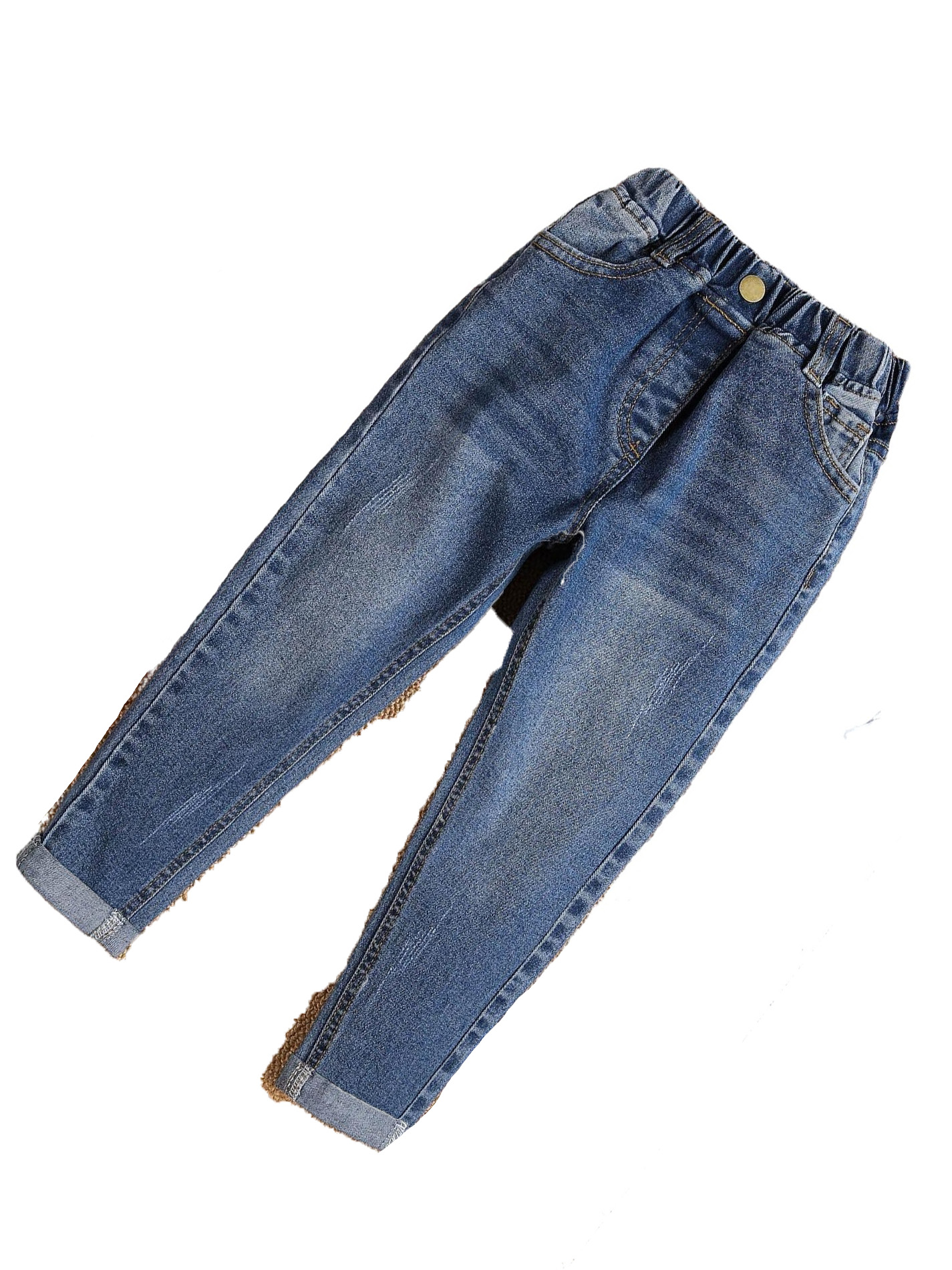 Plain Tapered/Carrot Medium Wash Toddler Boy Jeans ( Boy's)
