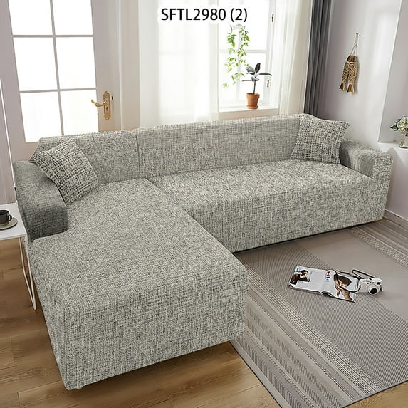 Plain Texture Casual Simplicity Sofacover L Shape 1/2/3/4-Seater Small Sofa Sofa Liner Kids Sofa Armchair Straight Sofascover