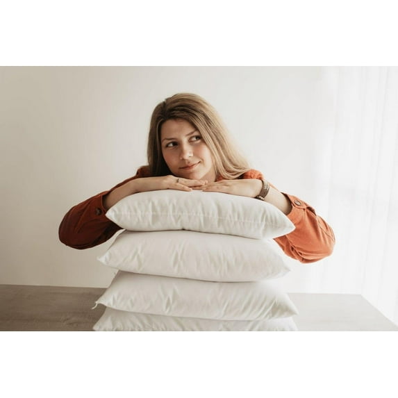 Plain Ticking Cotton Pillow Cover | 6x6 8x8 10x10 12x12 14x14 16x16 18x18 20x20 22x22 24x24 Size