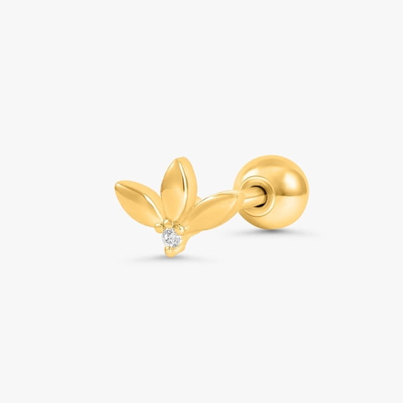 Plain Triple Marquise Flat Back Piercing Earring