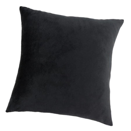 Plain Velvet Decor Throw Pillow - Black 60 x 60cm