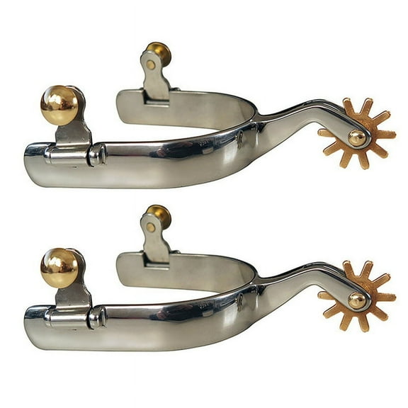 Plain Weave Spurs with Rope, Stainless Steel Spurs, Plain Weave Spurs for Men(2Pcs)