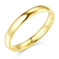 thumbnail image 1 of Plain Wedding Band Ring Solid 14k Yellow Gold Polished Finish Regular Fit, 3 mm, Size 11, 1 of 1