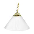 thumbnail image 1 of Plain White 14 Inch Single Shade Bar Lamp - Brass hardware, 1 of 1