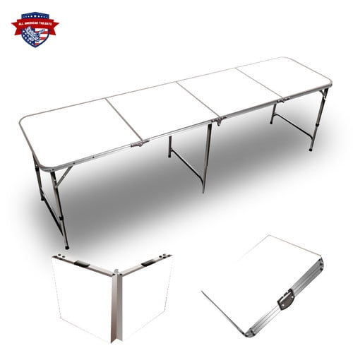 Plain White 8ft Tailgate Table