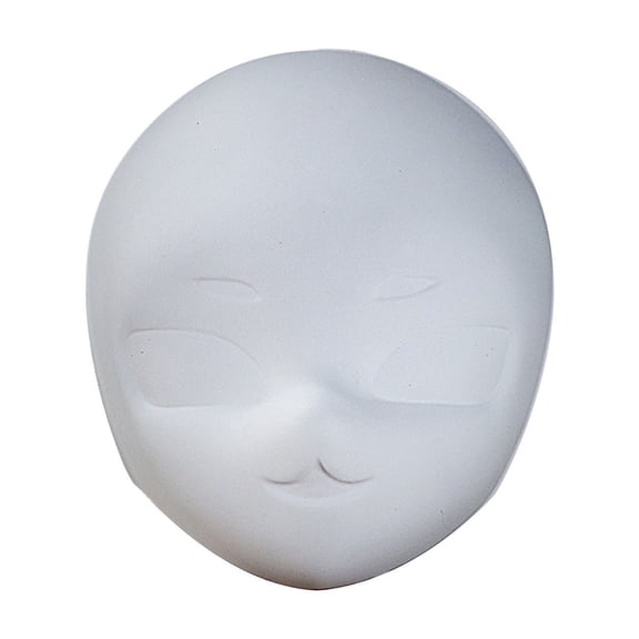 Plain White Mask for DIY Painting, Matte Finish Blank Face Mask, Unpainted Halloween Mask for Cosplay and Craft