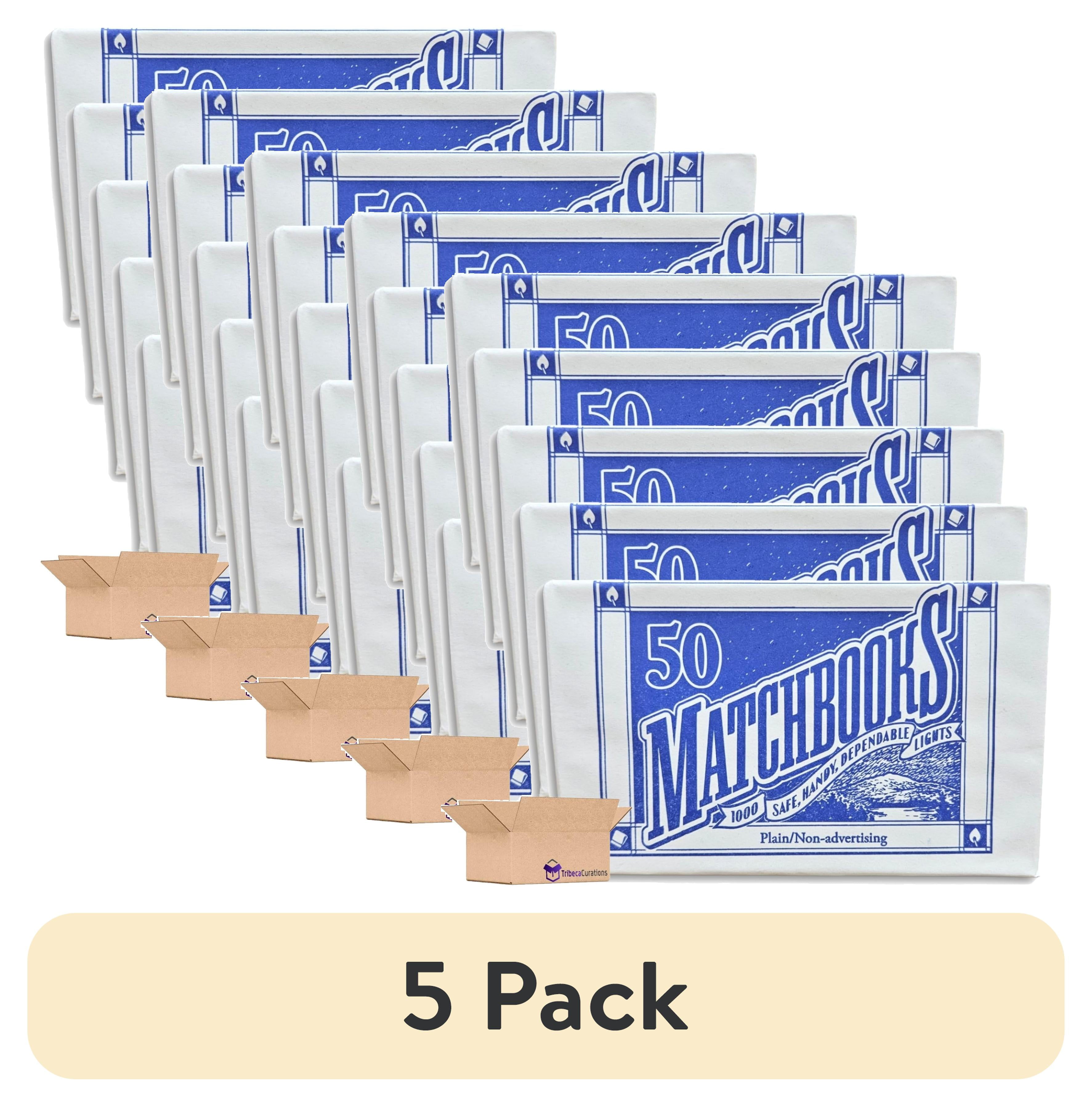 (5 pack) Plain White Matchbooks Value Pack 50 Count Box Pack of 5