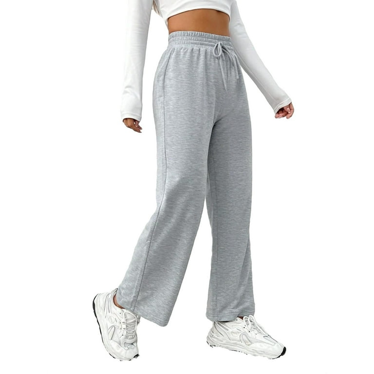 Plain Wide Leg Grey Women Sweatpants Women s Walmart