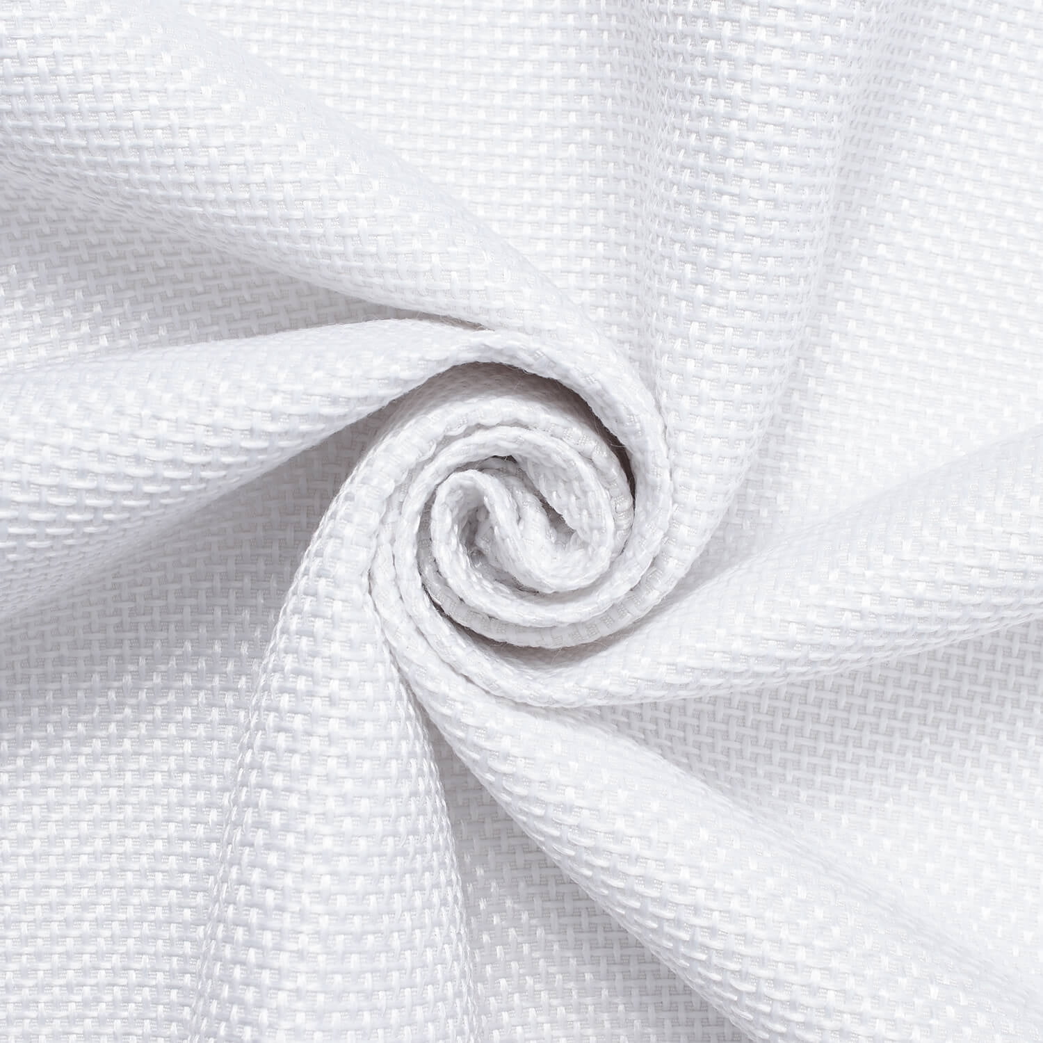 Plain Woven Inlay Upholstery 60” Décor Furniture Fabric By The Yard – White