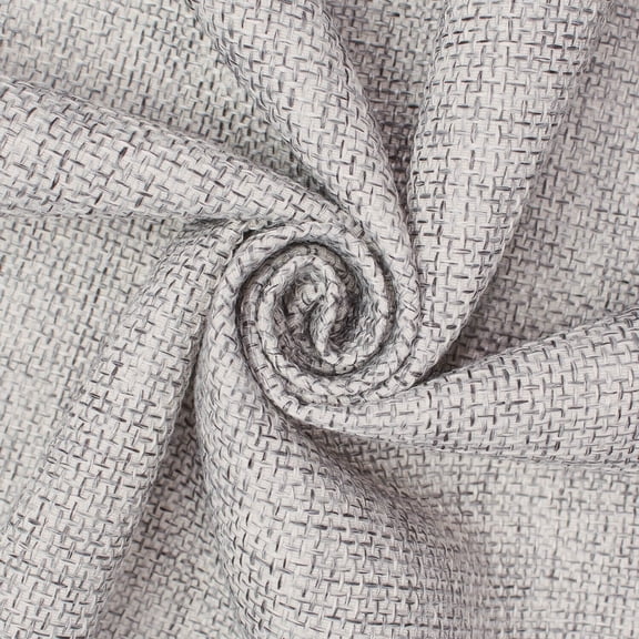 Plain Woven Inlay Upholstery Fabric Shiny Heavyweight Durable Polyester (59/60 Inches) By The Yard - For Furniture, Curtains, & Décor - Grey (5 Yards)