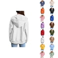 thumbnail image 1 of Plain Zip Up Hoodie Sweatshirts for Women 2025 Long Sleeve Full Zipper Hooded Jacket Coat with Pockets Outerwear, 1 of 5