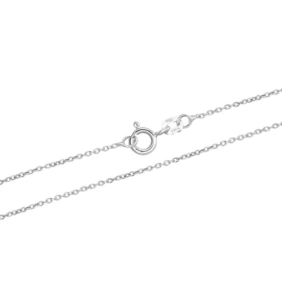 Plain and Simple 1 mm .925 Sterling Silver Cable Chain Necklace-18 inches