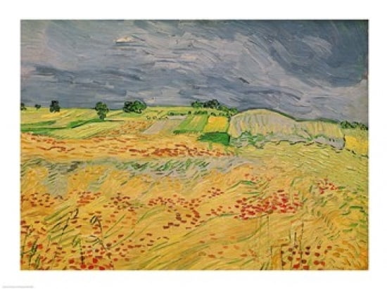 Plain at Auvers 1890 Canvas Art - Vincent Van Gogh (36 x 24)