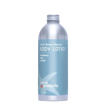Plaine Products Eco-Friendly Body Lotion - Rosemary, Mint, Vanilla - Sensitive Skin, 16 oz (Refill Bottle)