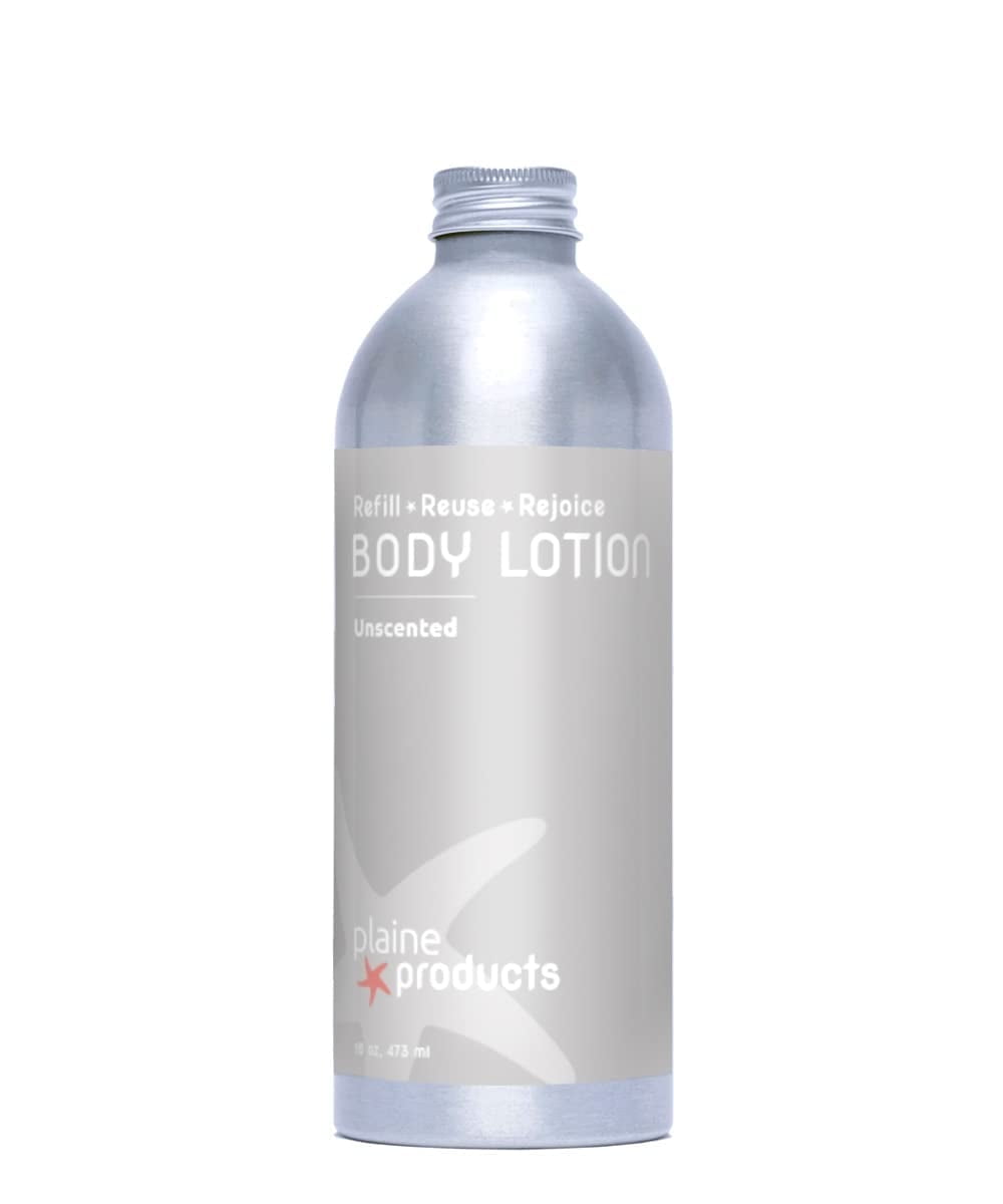 Plaine Products Refillable Body Lotion: Unscented, 16 oz (Refill (without pump))