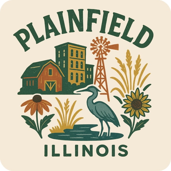 Plainfield Illinois Keepsakes Souvenir Vinyl Sticker – Destination Travel Keepsake Collectible (3-Inches Wide)
