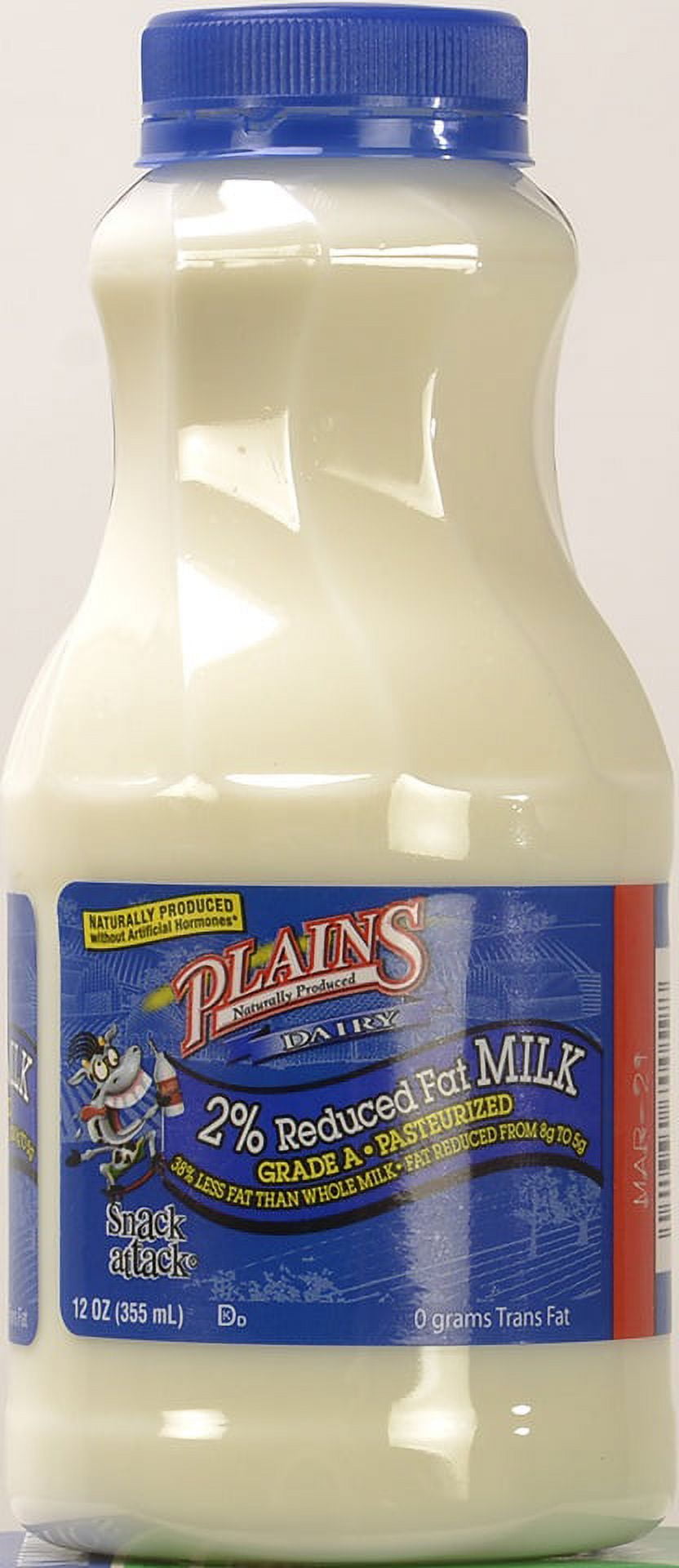 Plains Dairy 2 Reduced Fat Milk, 12 Fl. Oz.