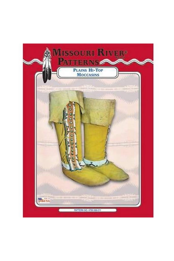 Plains Style Hi-Top Moccasins Pattern