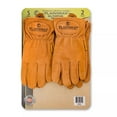 thumbnail image 1 of Plainsman Premium Cabretta Brown Leather Gloves 2 Pairs (Small), 1 of 3