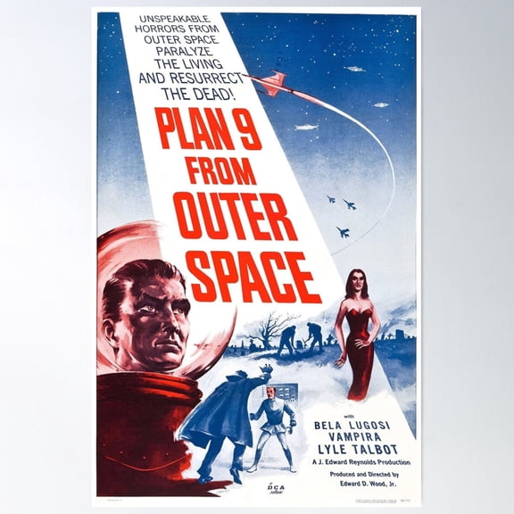 Plan 9 From Outer Space . Poster Wall Art, Modern Wall Decor For Living Room Bedroom, 8x12 UNFRAMED