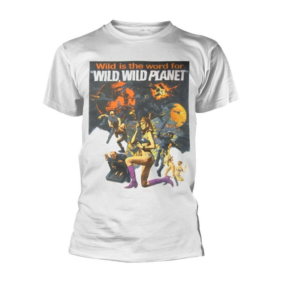 Plan 9 T Shirt Wild Wild Planet Movie Poster new Official Mens White