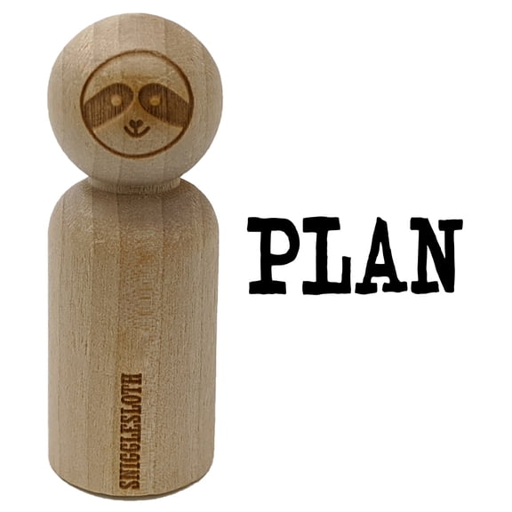 Plan Fun Text Rubber Stamp for Scrapbooking Crafting Stamping - Small 3/4 Inch
