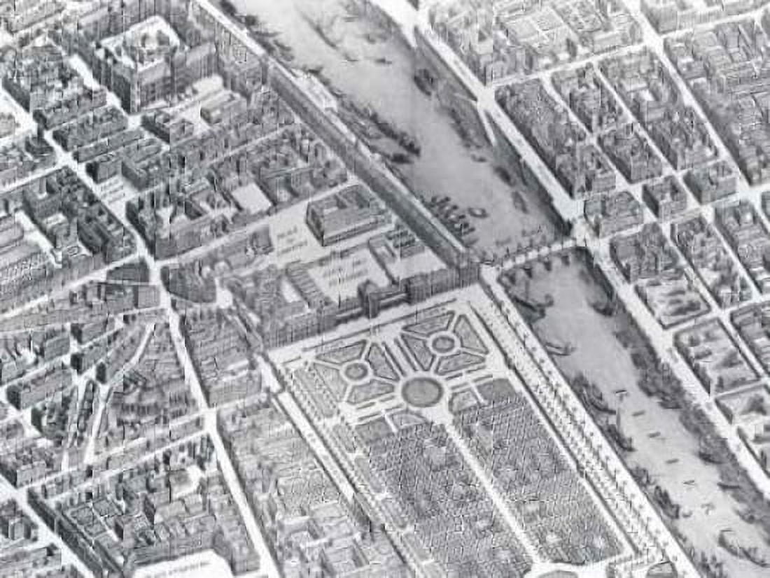 Plan of Paris 1730 - IV Canvas Art - Louis Bretez (18 x 24)