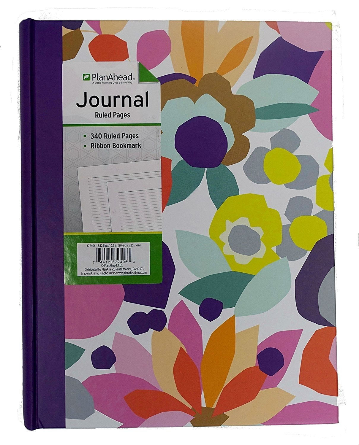 PlanAhead Jumbo Bound Journal, Assorted Colors, 6.5in x 8.5in, 340 Pages