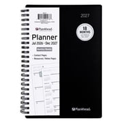 PlanAhead Monthly Weekly Planner, 5.75" x 8", 18 Months Jul 2026- Dec 2027, Medium, Black