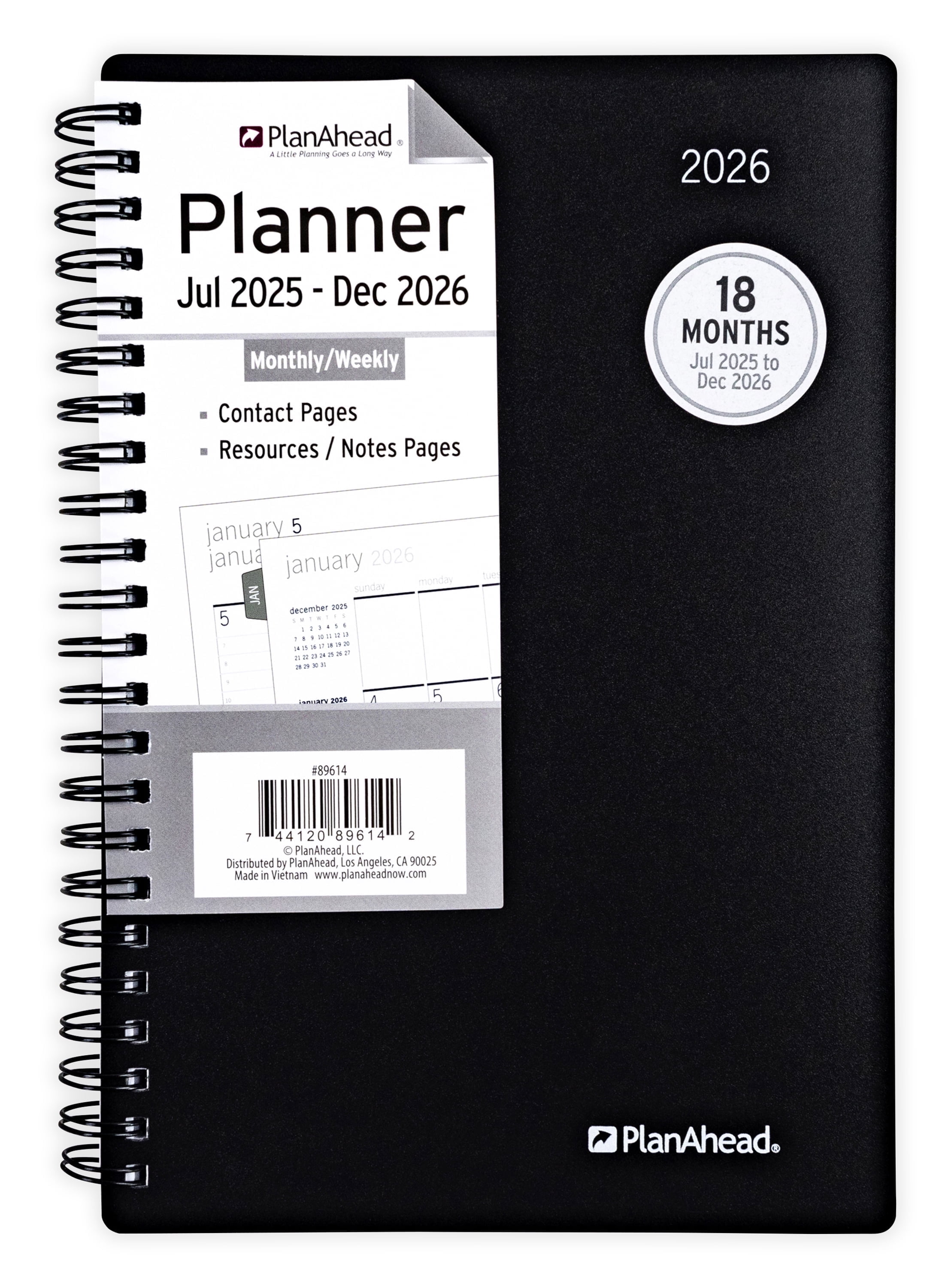 PlanAhead Medium Home Office Monthly Weekly Planner (18 Month - 5.75 x 8)