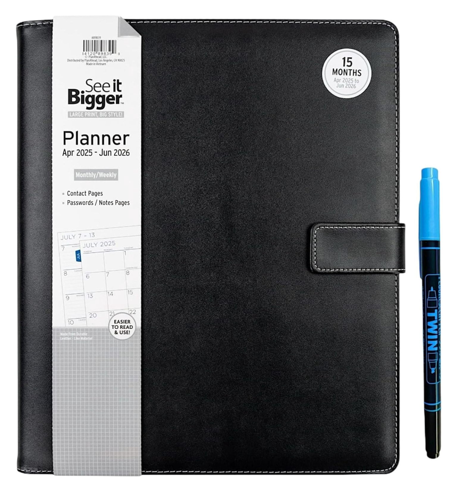 PlanAhead SEE IT BIGGER Monthly/Weekly Large Deluxe PlanneOrganizer