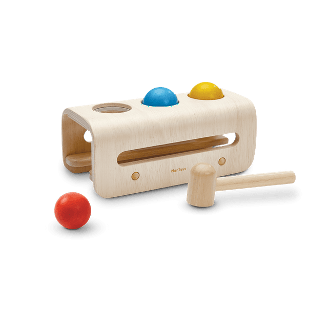 PlanToys Wooden Hammer Balls Pounding and Hammering Toy