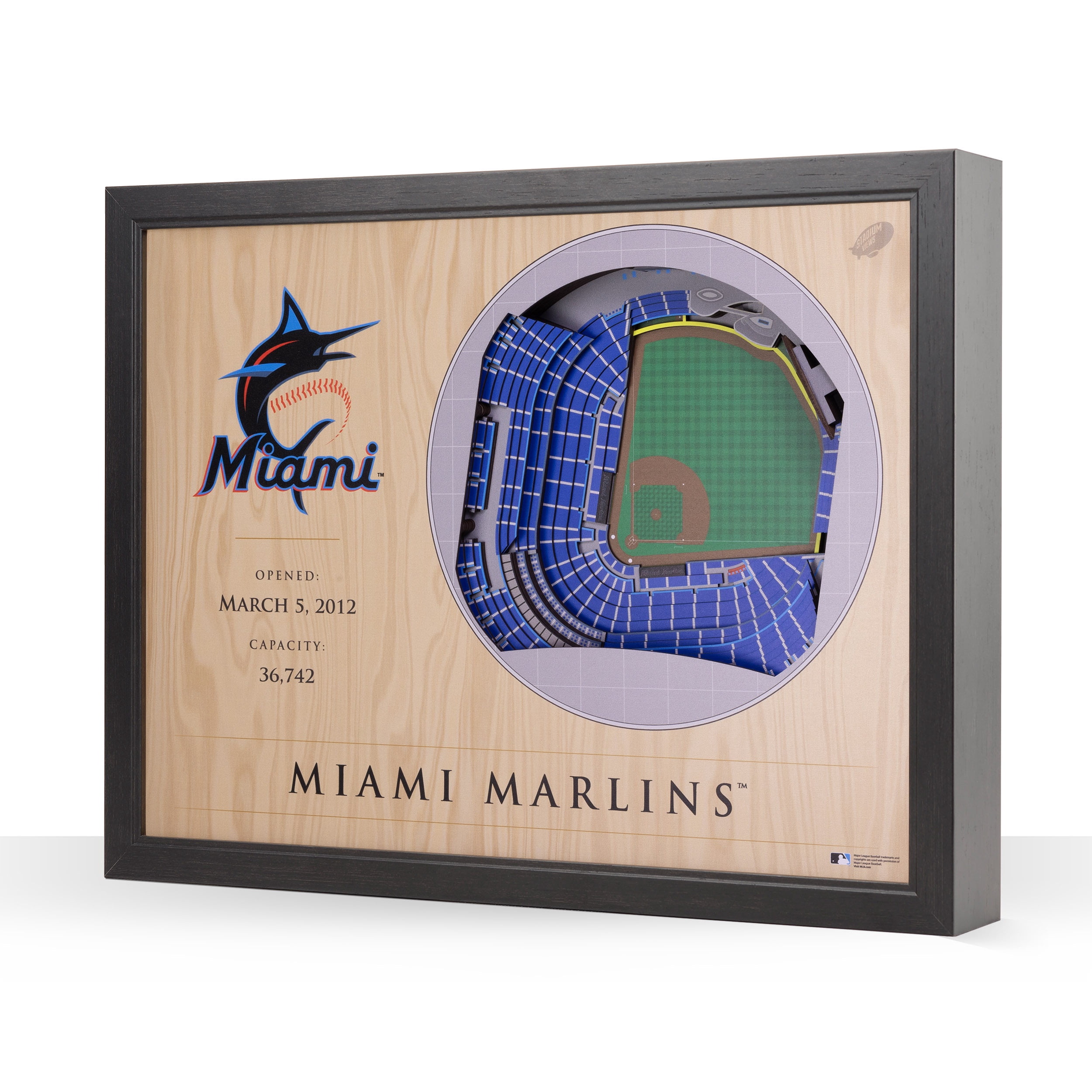 YouTheFan MLB Miami Marlins 25-layer Stadiumview Wall Art