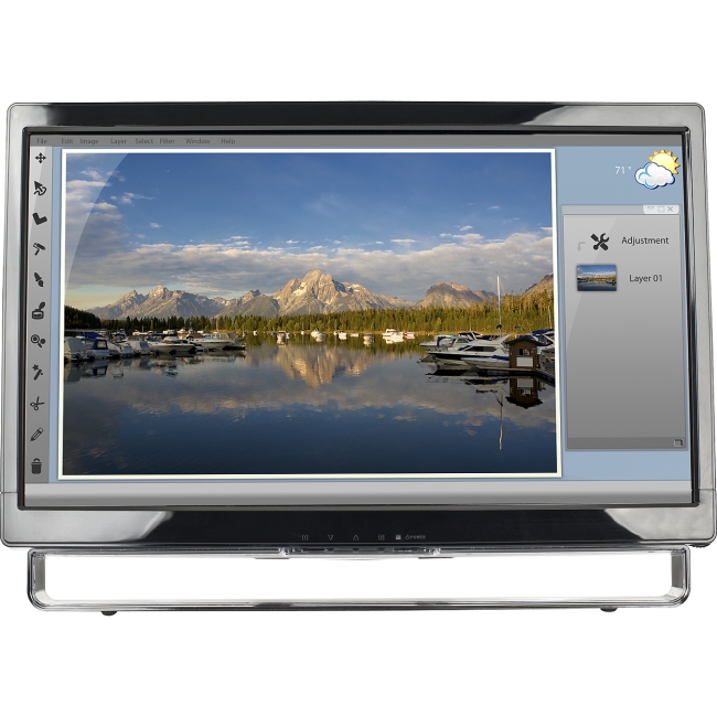 Planar PXL2230MW 22" Edge LED LCD Touchscreen Monitor - 16:9 - 5 ms - Optical - Multi-touch Screen - 1920 x 1080 - Full HD - Adjustable Display Angle - 16.7 Million Colors - 1,000:1 - 250 Nit - Speake - image 1 of 3