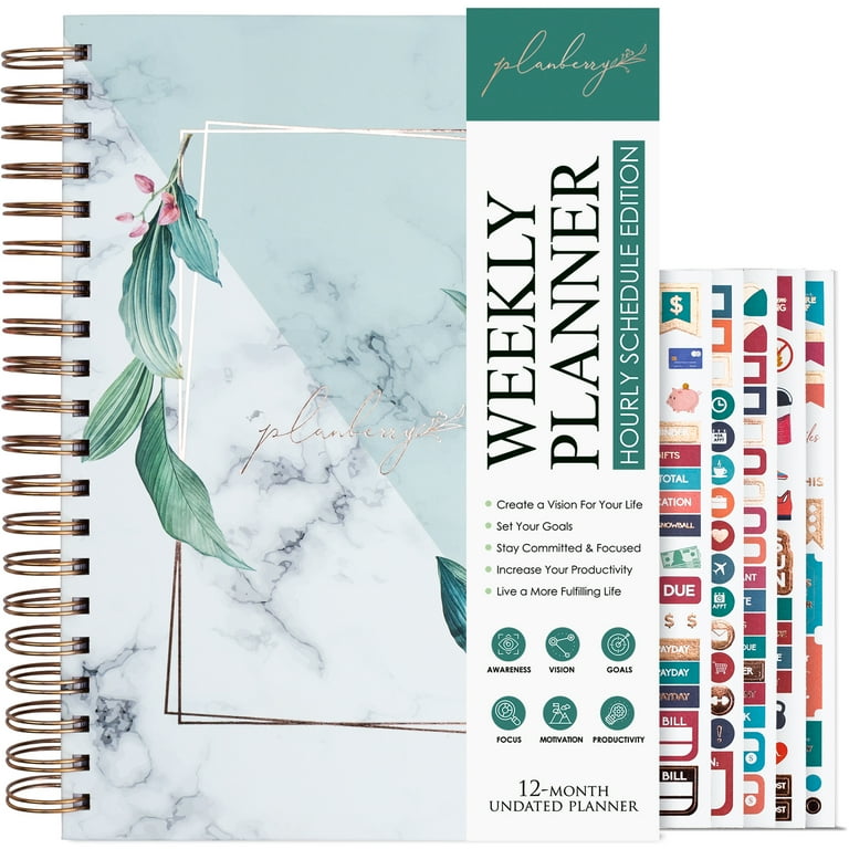 Planberry Premium Undated Financial Calendar with Weekly