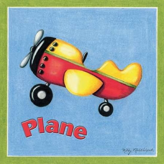Plane Canvas Art - Kathy Middlebrook (24 x 24)