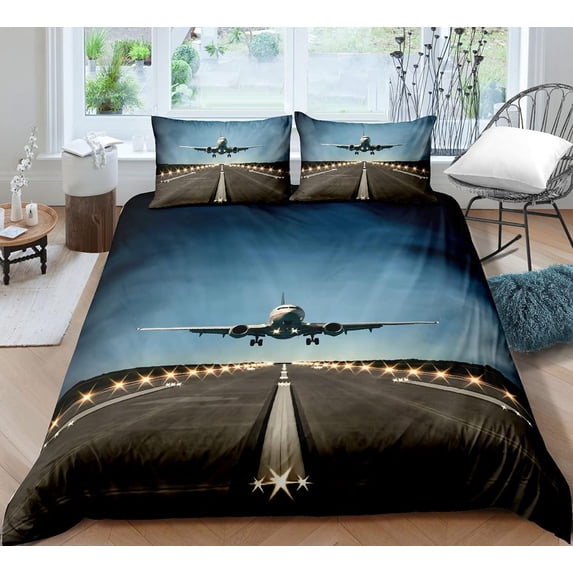 Plane Duvet Cover Set,Bedding Set for Kids and Adult, Home Decor,Twin Size