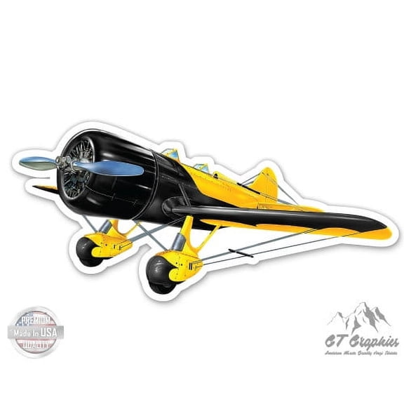 Plane Gee Bee - 12" Vinyl Sticker Waterproof Decal