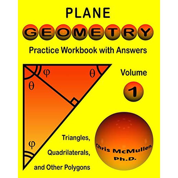 Pre-Owned Plane Geometry Practice Workbook with Answers Paperback