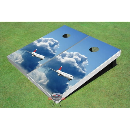 Plane In Cloud #2 Theme Cornhole Boards