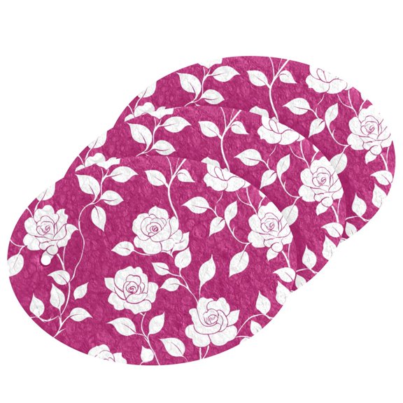 Plane Leaves Tile Flower Pattern Cellulose Cleaning Sponge Set 3 Pack Compressed Kitchen Scrubber for Dishes