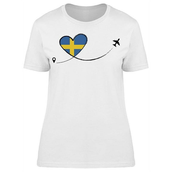 Plane Leaving A Heart In The Air T-Shirt Women -Image by Shutterstock, Female Medium