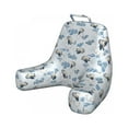 thumbnail image 1 of Doodle Reading Pillow, Hand Drawn Airplanes and Clouds in the Sky, Bedrest Cushion with Back Pocket and Washable Cover, 2 Sizes, by Ambesonne, 1 of 3